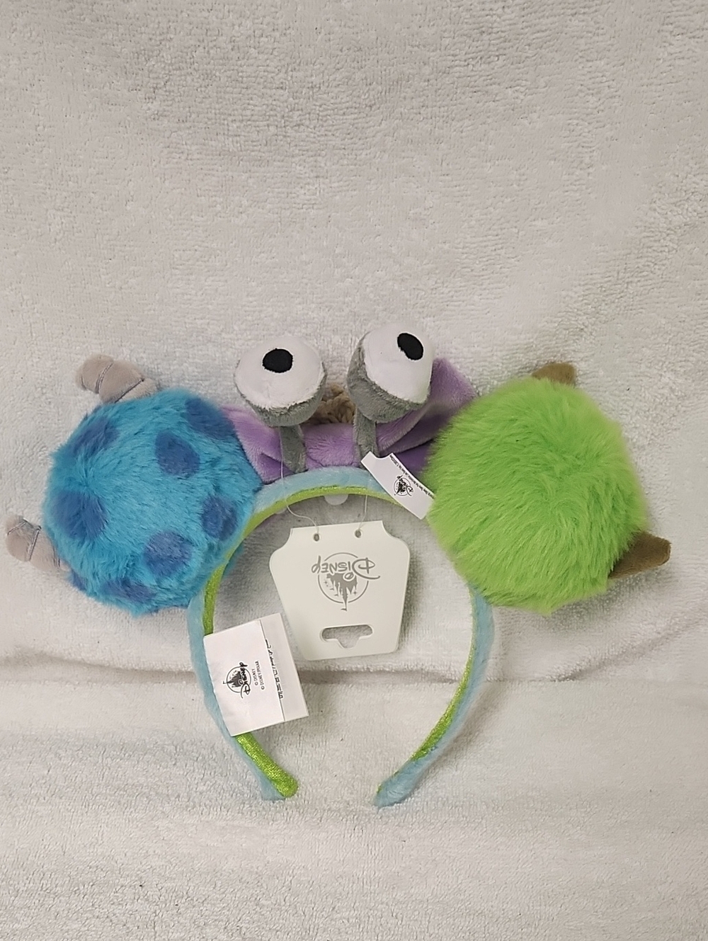Disney Monsters Inc. Plush Headband with Blue Sulley and Green Mike